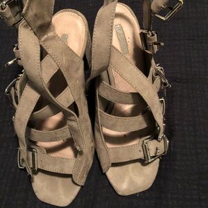 Topshop grey heeled sandals
